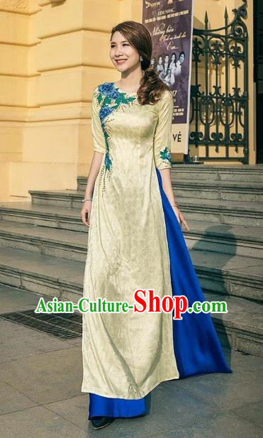 Vietnamese Trational Dress Vietnam Ao Dai Cheongsam Clothing