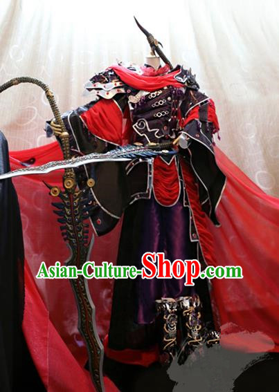 Ancient China Cosplay Asmodians Prince Costumes Swordsman Clothing for Men