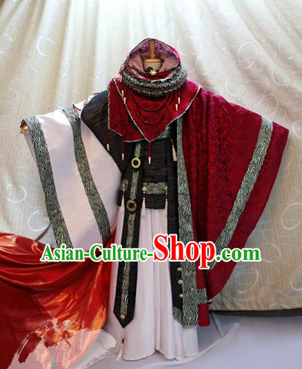 Ancient China Cosplay Tang Dynasty Swordsman Costumes Traditional Knight Clothing for Men