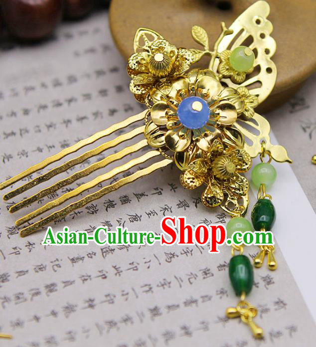 Handmade Chinese Ancient Princess Hair Accessories Butterfly Hair Comb Hairpins for Women