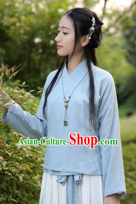 Traditional Ancient Chinese Young Women Cheongsam Dress Tangsuit Stand Collar Blouse Dress Tang Suit Clothing