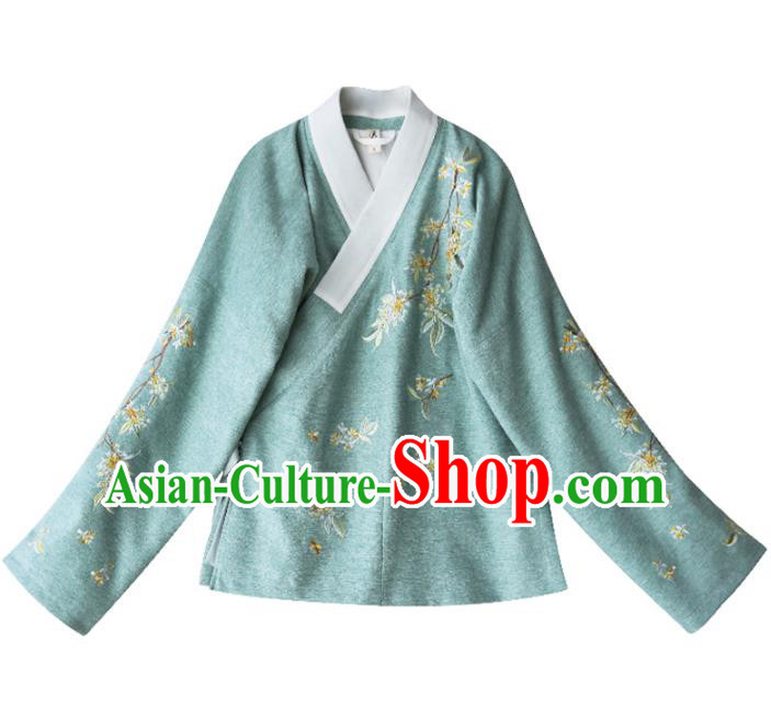 Traditional Ancient Chinese Young Women Cheongsam Dress Tangsuit Stand Collar Blouse Dress Tang Suit Clothing