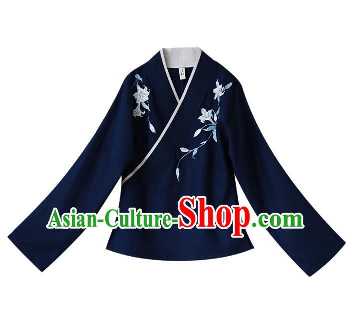 Traditional Ancient Chinese Young Women Cheongsam Dress Tangsuit Stand Collar Blouse Dress Tang Suit Clothing