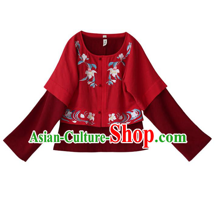 Traditional Ancient Chinese Young Women Cheongsam Dress Tangsuit Stand Collar Blouse Dress Tang Suit Clothing
