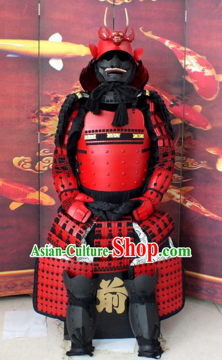 Traditional Chinese Stage Performance Costume Ancient Warrior Helmet and Armour Clothing for Men