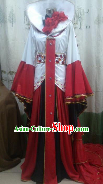 Ancient Chinese Costume hanfu Chinese Wedding Dress traditional china Cosplay Swordsman Wig Clothing Headwear