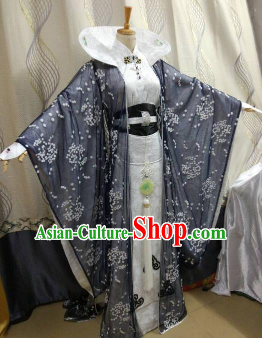 Ancient Chinese Costume hanfu Chinese Wedding Dress traditional china Cosplay Swordsman Wig Clothing Headwear