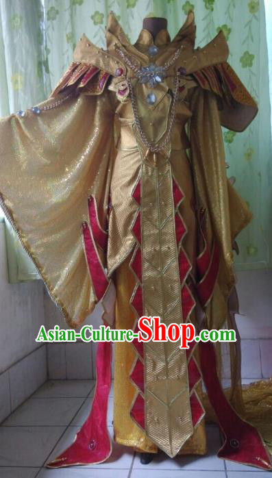 Traditional China Ancient Cosplay Immortal Embroidered Costume Swordsman Clothing for Men