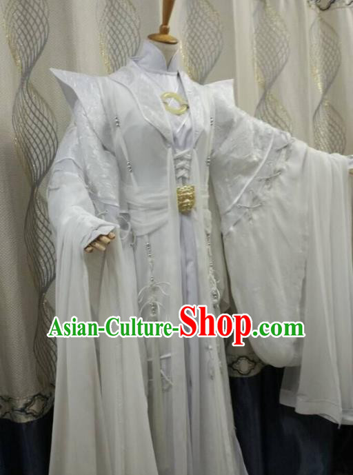 Ancient Chinese Costume hanfu Chinese Wedding Dress traditional china Cosplay Swordsman Wig Clothing Headwear