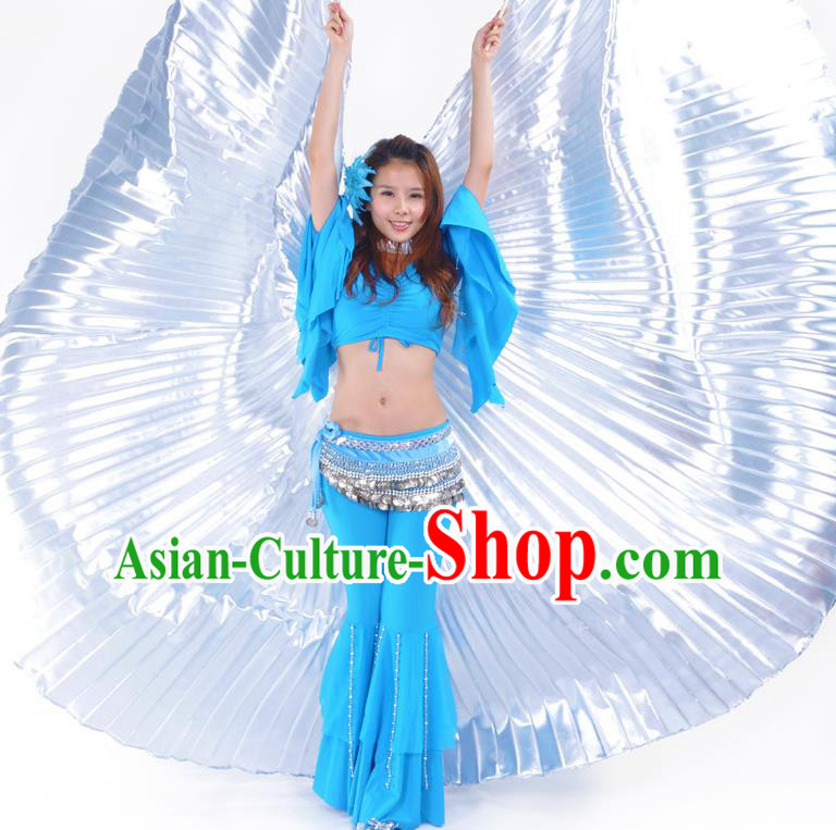 Asian Indian Belly Dance Prop White Wings India National Stage Performance Large Wing for Women