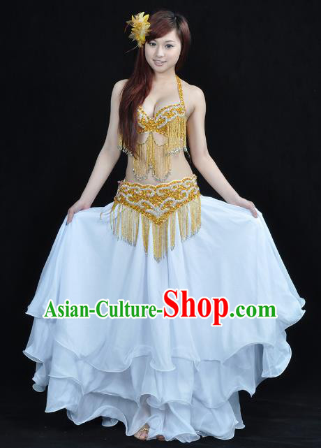 Indian Belly Dance White Costume India Raks Sharki Dress Oriental Dance Clothing for Women