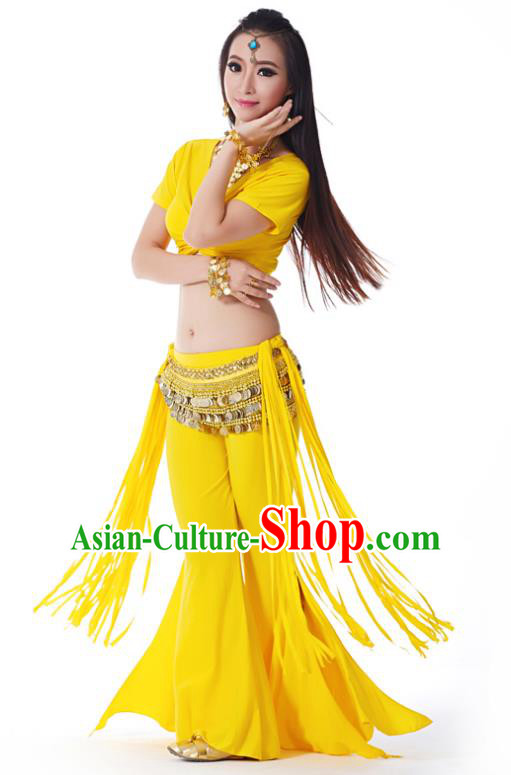 Indian Belly Dance Costume India Raks Sharki Yellow Uniform Oriental Dance Clothing for Women