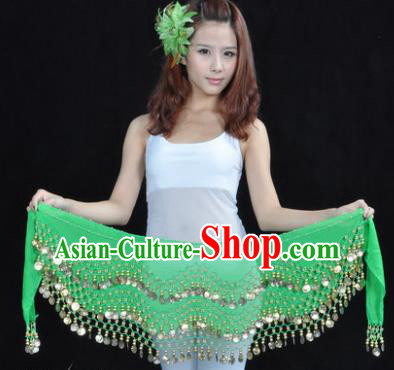 Asian Indian Belly Dance Waist Accessories Green Waistband India Raks Sharki Belts for Women