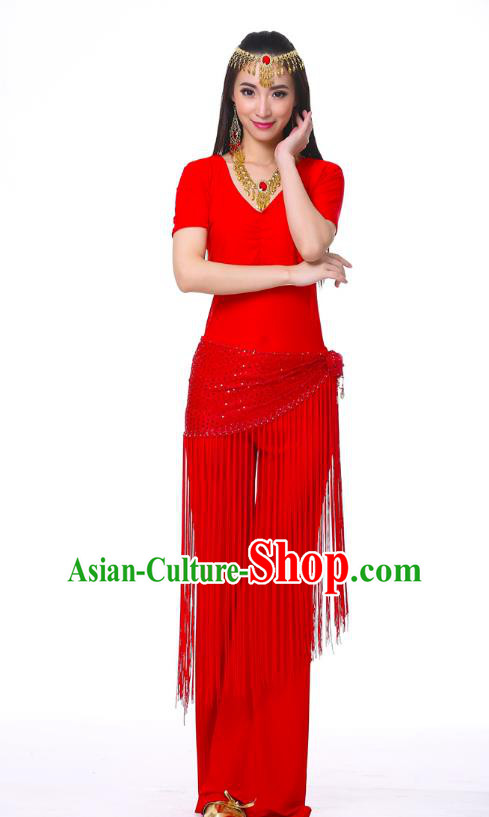 Indian Belly Dance Costume India Raks Sharki Red Suits Oriental Dance Clothing for Women