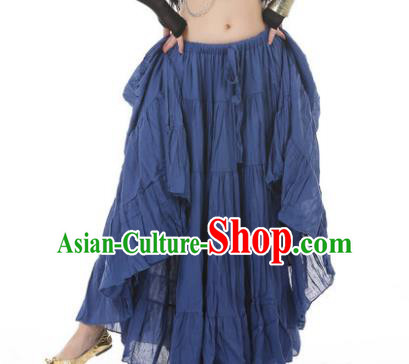 Indian Oriental Belly Dance Costume Navy Bust Skirt, India Raks Sharki Bollywood Dance Clothing for Women