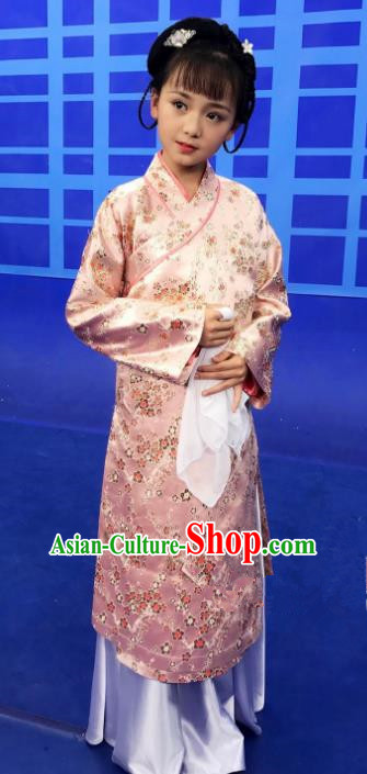 Traditional Chinese Ming Dynasty Palace Lady Costume Ancient Princess Clothing for Kids