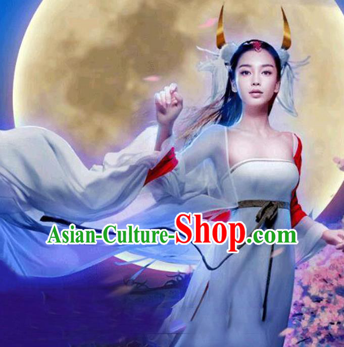 Traditional Chinese Ancient Fairy Costume, China Tang Dynasty Palace Lady Dress Clothing for Women