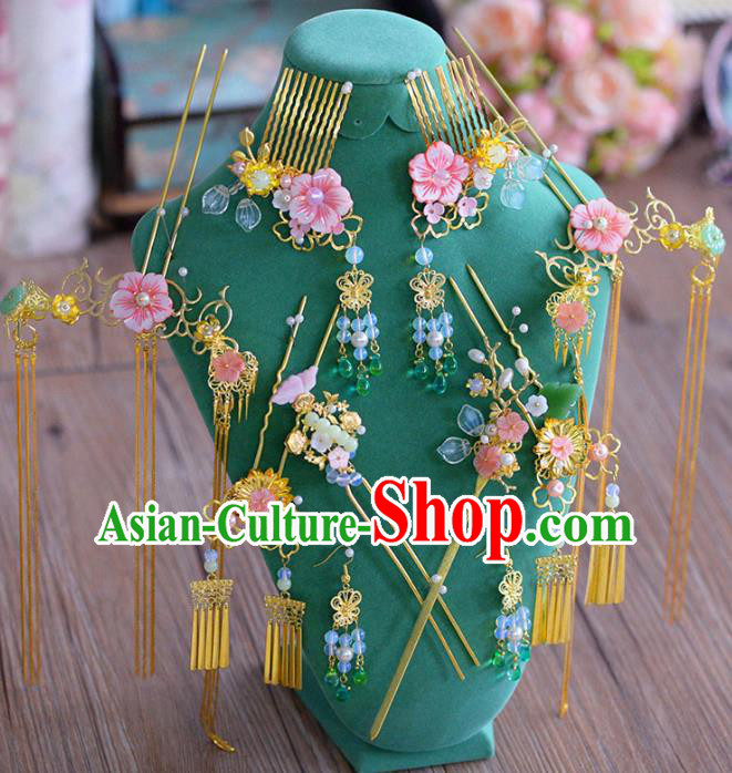Chinese Hair Jewelry Accessories Xiuhe Suit Hairpins Headwear Headdress Hair Crown for Women