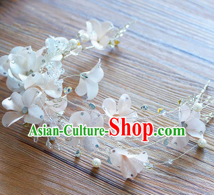 Handmade Classical Wedding Hair Accessories Bride Headwear Flowers Pearls Hair Clasp for Women