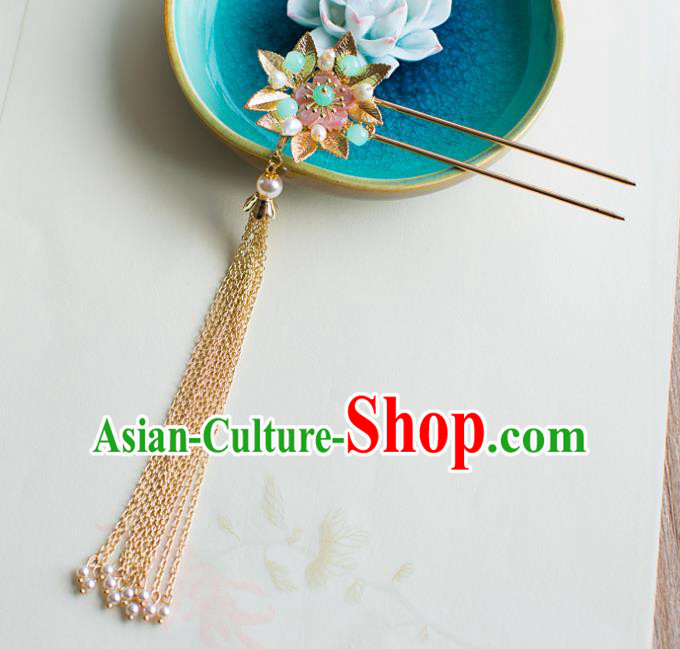 Chinese Handmade Classical Hair Accessories Wedding Hairpins Tassel Step Shake Headwear