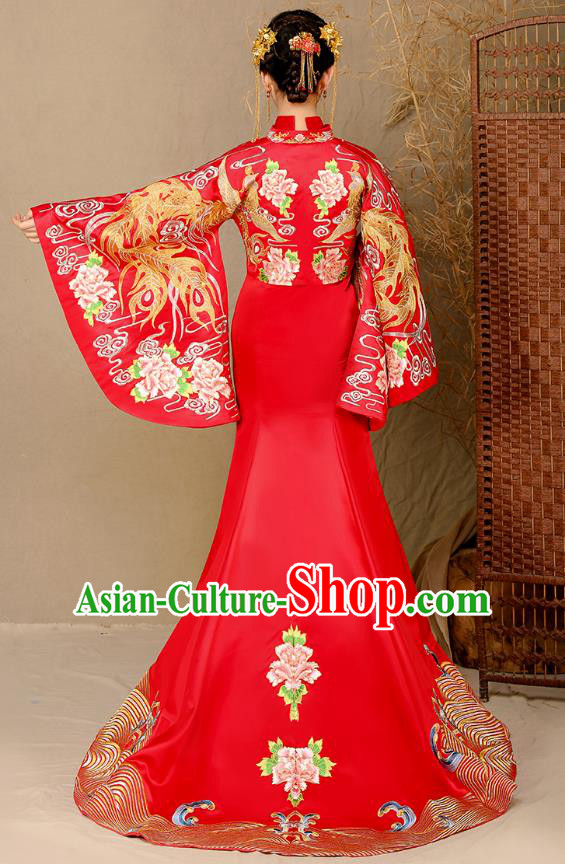 Traditional Chinese Wedding Costumes Traditional Xiuhe Suits Ancient Chinese bridal Full Dress