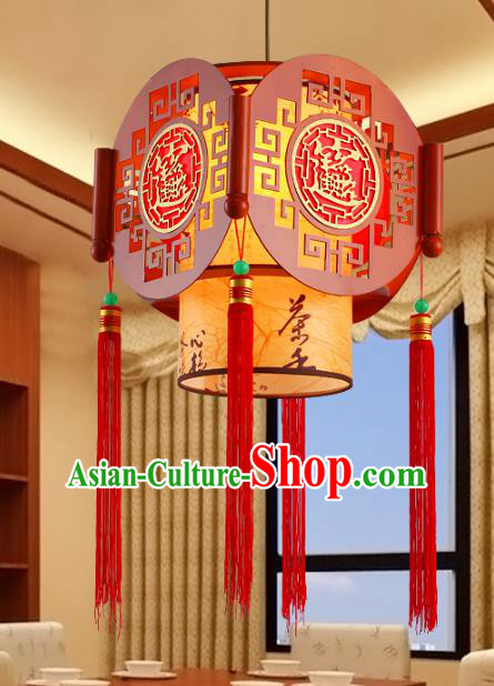 Traditional Chinese Wood Carving Palace Lanterns Handmade Hanging Lantern Ancient Ceiling Lamp