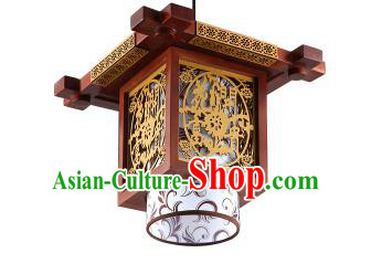 Traditional Chinese Wood Carving Hanging Ceiling Palace Lanterns Handmade Lantern Ancient Lamp