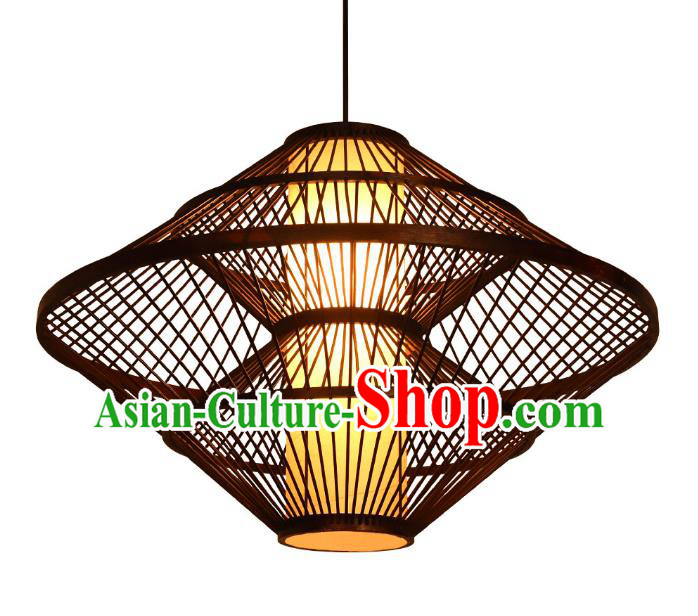 Traditional Asian Chinese Straw Plaited Lanterns Handmade Hanging Ceiling Lantern Ancient Lamp