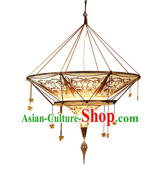 Traditional Thailand Handmade Hanging Lantern Southeast Asian Ceiling Lanterns Religion Lantern
