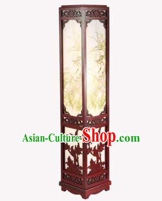 China Handmade Palace Lanterns Floor Lantern Ancient Wood Carving Lanterns Traditional Lamp