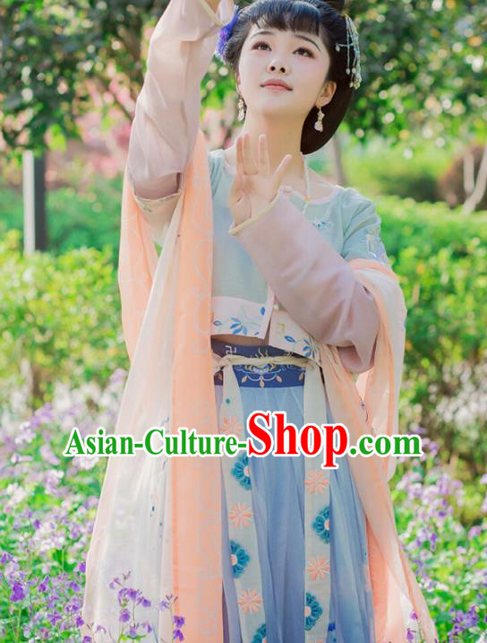 Traditional Chinese Ancient Costume China Ancient Tang Dynasty Hanfu Princess Dress Clothing