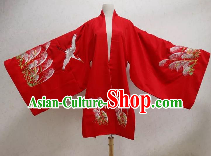 Ancient Chinese Ming Dynasty Palace Lady Costume Embroidered Red Cloak for Women