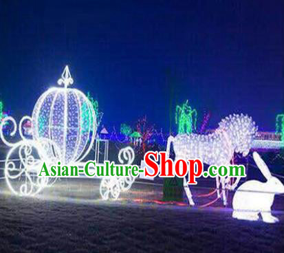 Traditional Christmas Gharry Light Show Decorations Lamps Stage Display Lamplight LED Lanterns