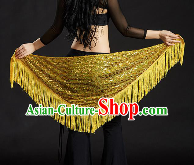 Indian Belly Dance Golden Tassel Waist Scarf Belts India Raks Sharki Waistband for Women
