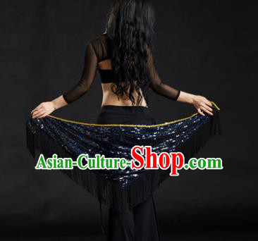 Indian Belly Dance Black Tassel Waist Scarf Belts India Raks Sharki Waistband for Women