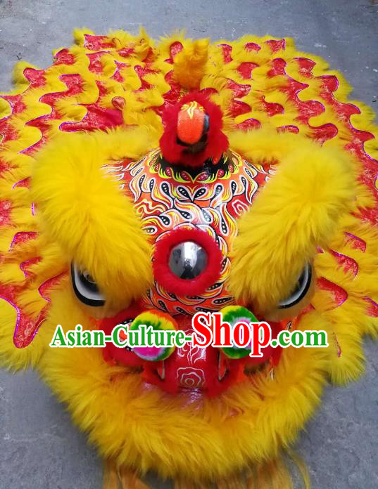 Chinese Professional Lion Dance Celebration and Parade Red Lion Head Costumes Complete Set