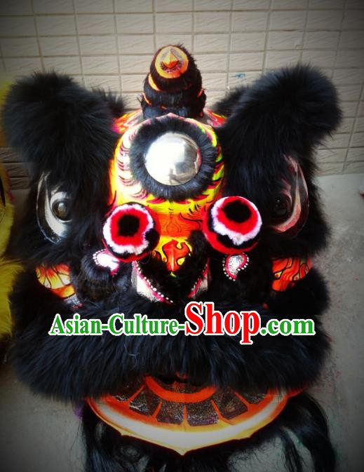 Chinese Traditional Professional Lion Dance Costumes Celebration and Parade Wool Lion Head Complete Set