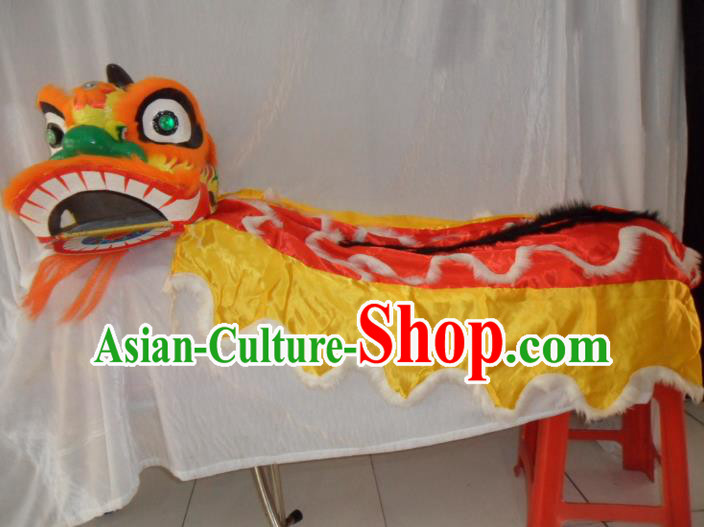 Chinese Traditional Children Lion Dance Costumes Professional Celebration and Parade Lion Head Complete Set