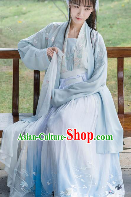 Traditional Chinese Ancient Princess Costume Song Dynasty Palace Lady Embroidered Hanfu Dress for Women