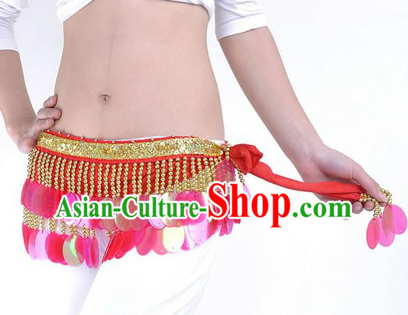Traditional Belly Dance Sequin Waist Scarf Waistband India Raks Sharki Belts for Women
