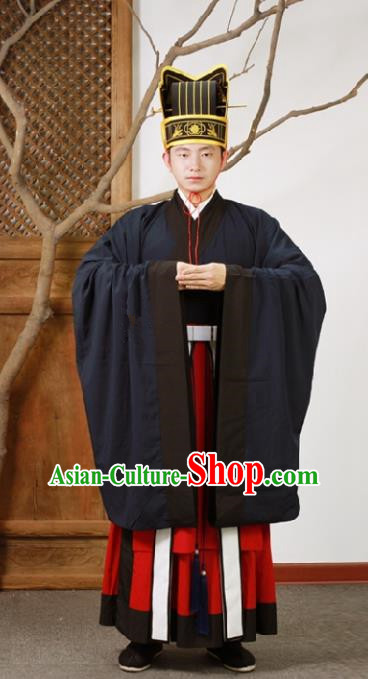 Chinese Ancient Ming Dynasty Prime Minister Hanfu Clothing for Men