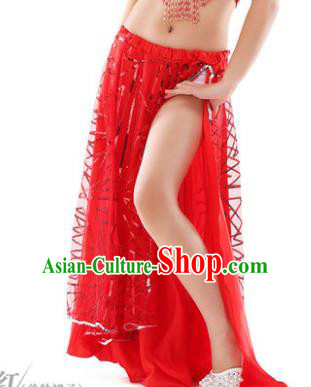 Asian Indian Children Belly Dance Red Bust Skirt Raks Sharki Oriental Dance Clothing for Kids