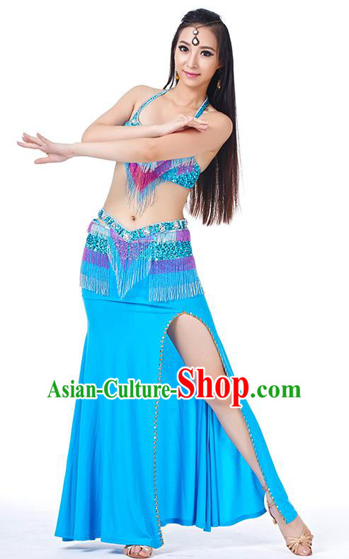 Egypt Belly Dance Blue Dress India Raks Sharki Oriental Dance Clothing for Women