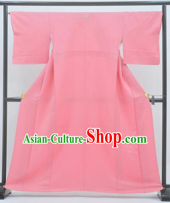 Japan Traditional Costume Pink Yukata Dress Japanese Furisode Kimono for Women