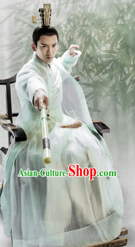 Chinese Ancient Knight-Errant Costume Theatre Performances Swordsman Hanfu Clothing for Men