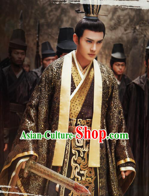 Chinese Southern and Northern Dynasties Swordswoman Costume Ancient Knight-Errant Hanfu Clothing for Men
