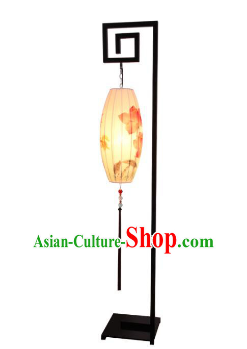 Handmade Traditional Chinese Lantern Floor Lamp Hand Painting Lantern