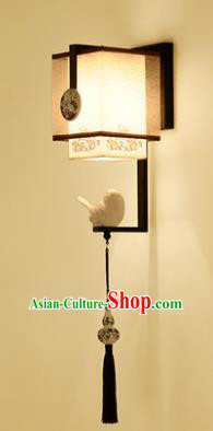 Handmade Traditional Chinese Lantern China Style Wall Lamp Black Frame Electric Palace Lantern