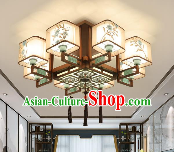 Traditional China Handmade Lantern Ancient Eight-pieces Lanterns Palace Ceiling Lamp