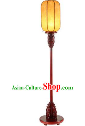 Traditional Asian Chinese Lanterns China Ancient New Year Yellow Floor Lamp Palace Lantern